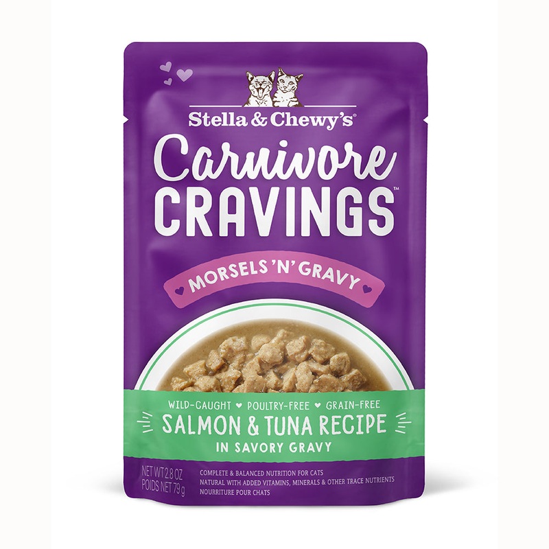 Stella & Chewy’s Cat Wet Food Carnivore Cravings Morsels’N’Gravy Salmon & Tuna 2.8oz