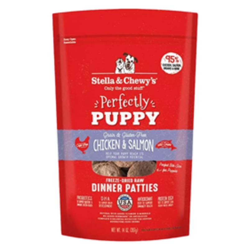 Stella & Chewy’s Perfectly Puppy Chicken & Salmon Freeze Dried Raw Dinner Patties 14 oz.