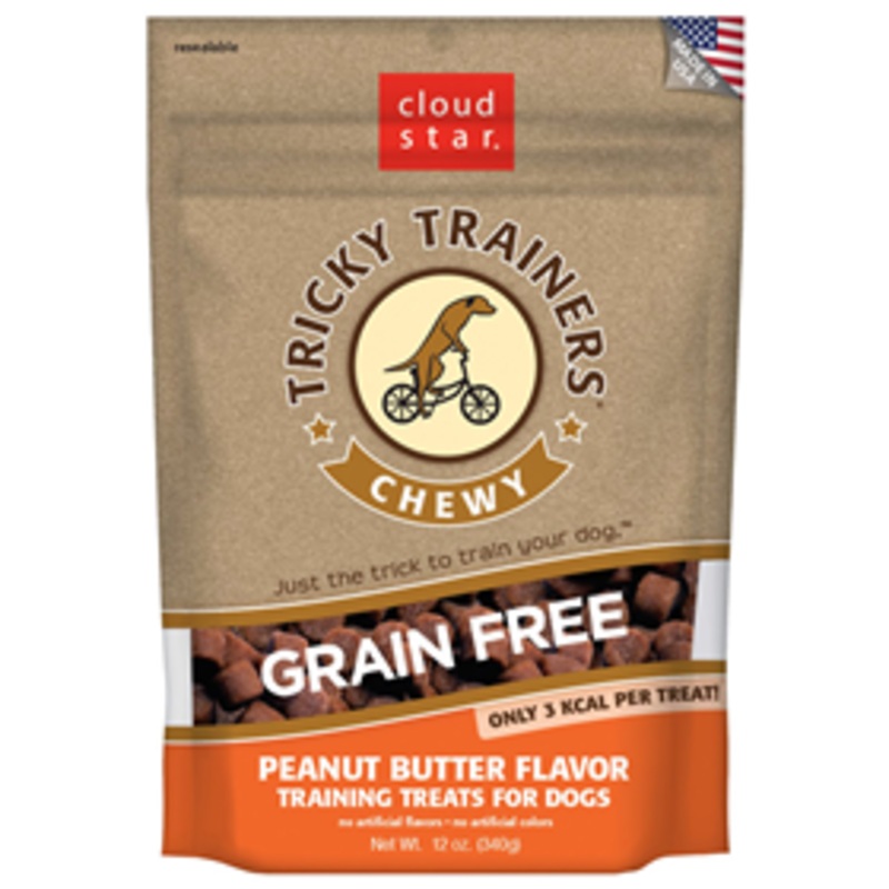 Cloud Star Tricky Trainers Chewy Grain Free Treats Peanut Butter 5.5oz.