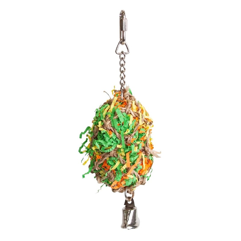 Kazoo Crinkle Ball With Bell Bird Toy Medium