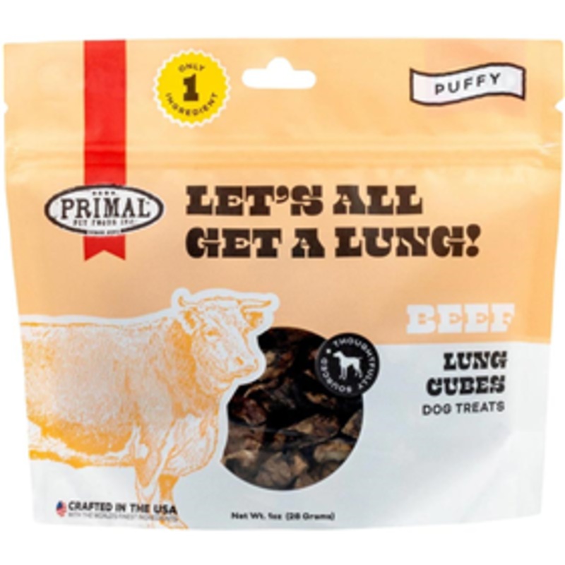Primal Let’s All Get A Lung Beef Dog Treats 1 oz