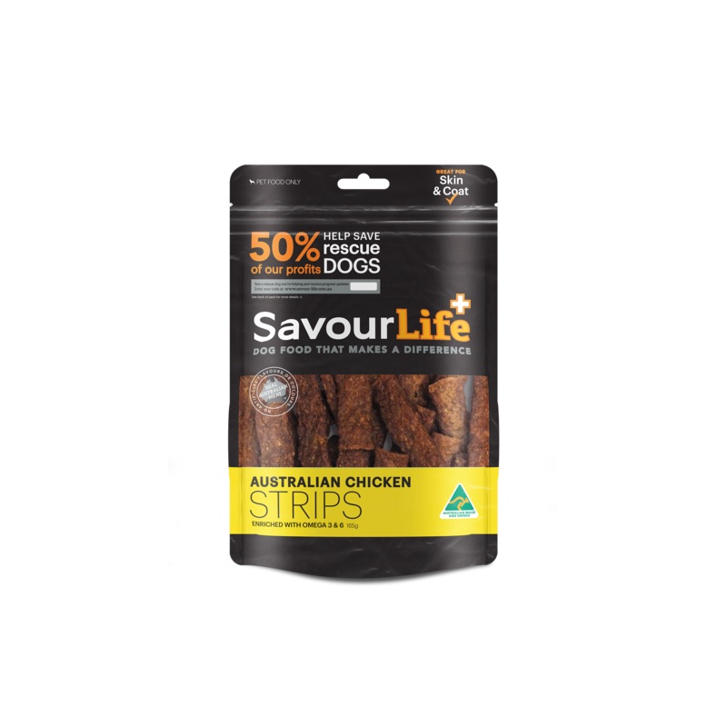 SavourLife Dog Treat Australian Chicken Strips 165g