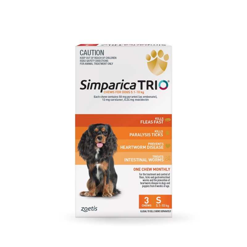 Simparica Trio Small Dog Chews 5.1-10kg