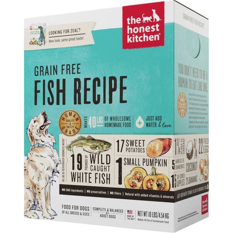 The Honest Kitchen Dog Dehydrated Grain-Free Fish Recipe (Zeal) 4lb