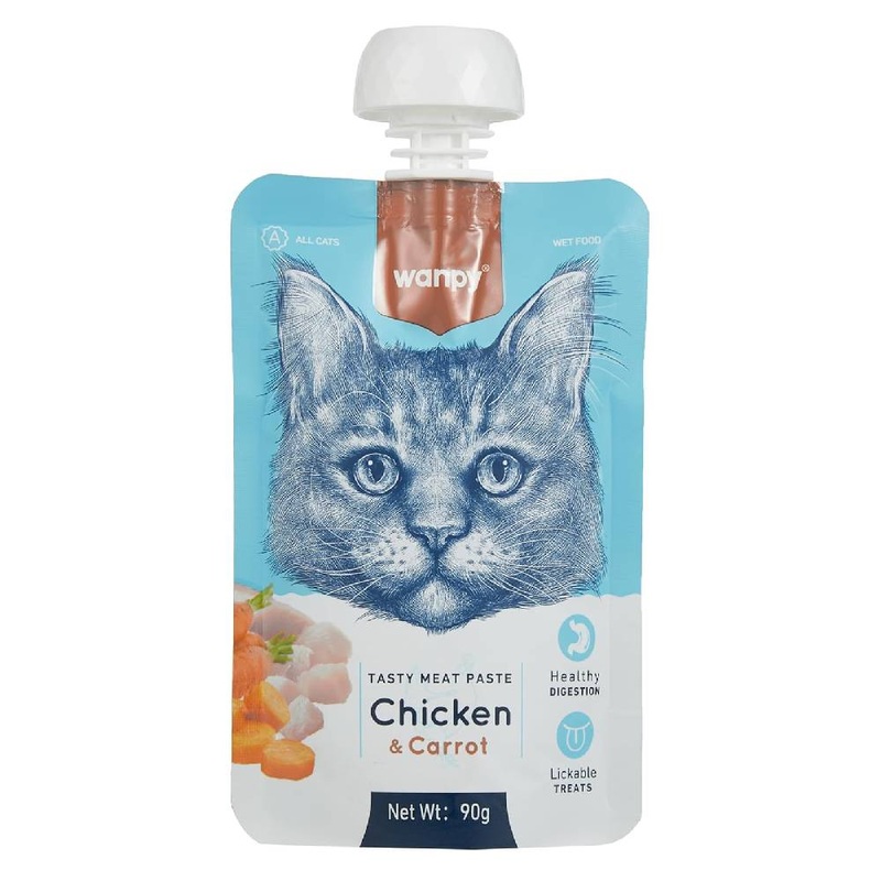 Wanpy Cat Tasty Meat Paste Chicken & Carrot 90g