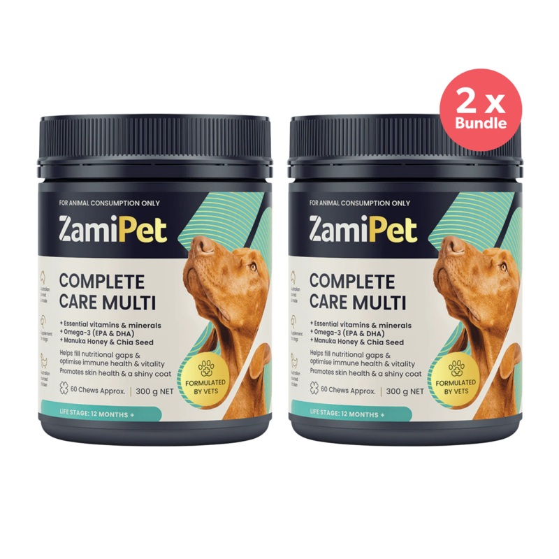ZamiPet Complete Care Multi Chews for Dogs 300g 60 Pack x 2