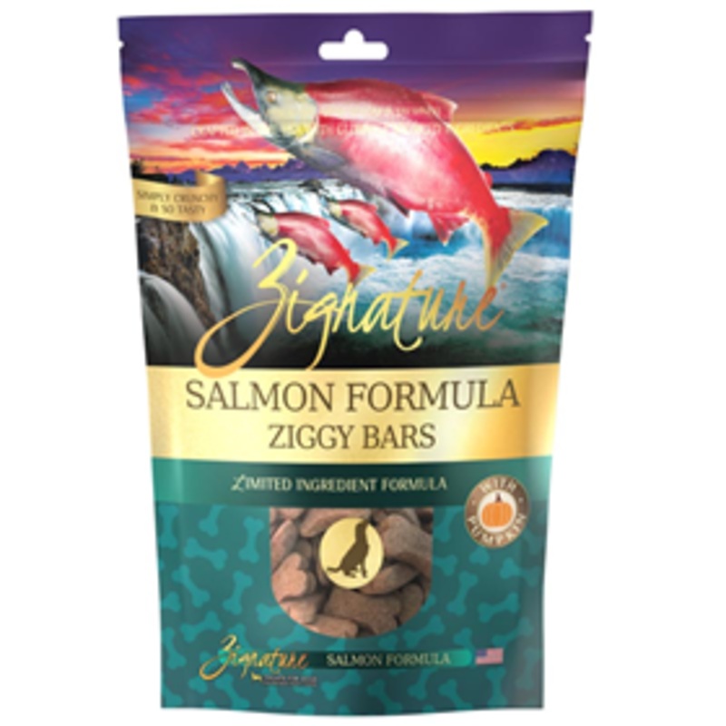 Zignature Salmon Formula Ziggy Bars Treat for Dogs 12 oz.