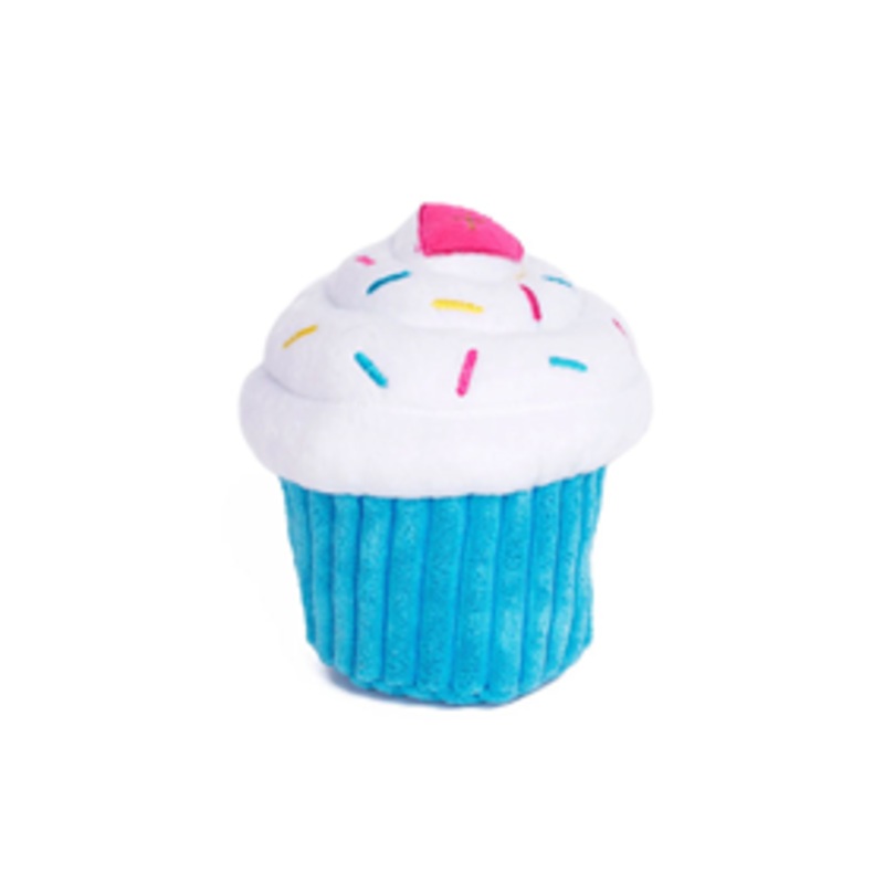 ZippyPaws NomNomz Blue Cupcake Dog Toy 5.5 in