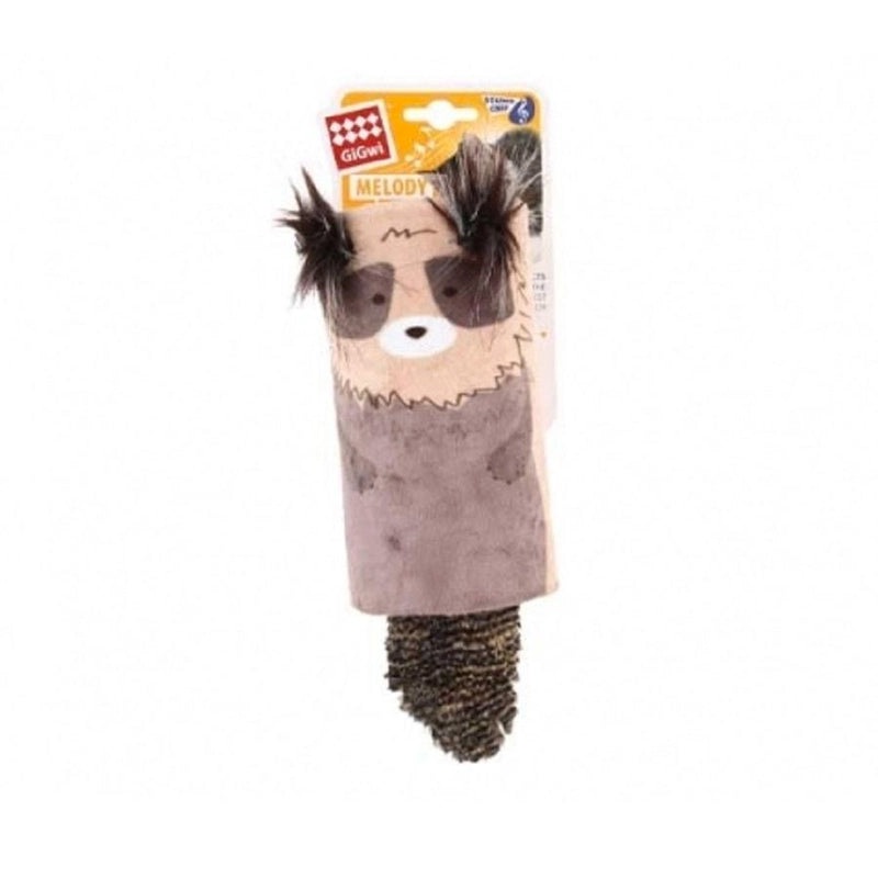 GiGwi Melody Chaser Tube Racoon Cat Toy