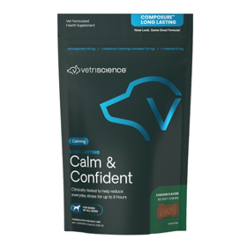 VetriScience Long Lasting Calm & Confident Calming Chews for Dogs