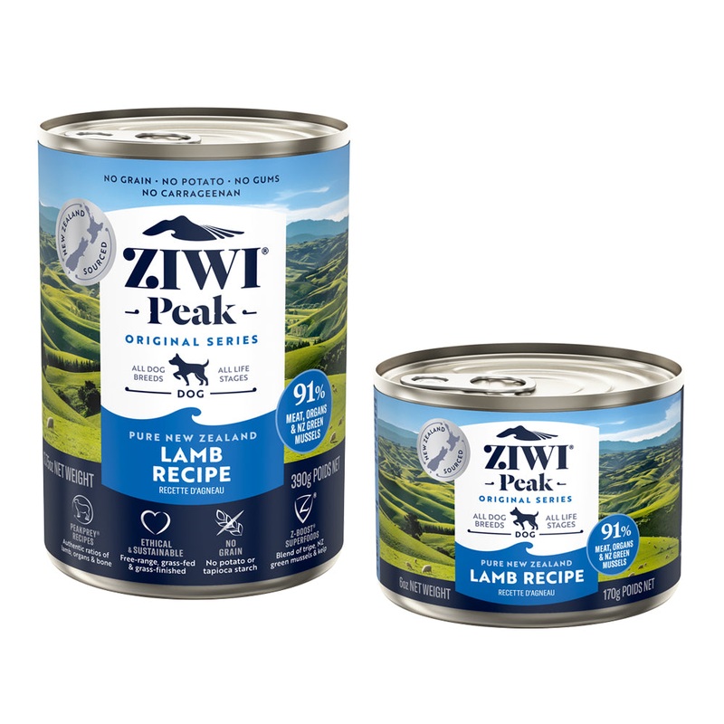Ziwi Peak Lamb Wet Dog Food|170g Single Can|390g Single Can|170g x 12|390g x 12