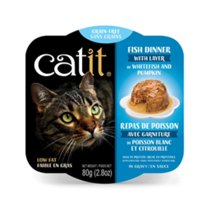 Catit Fish Dinner with Layer of Whitefish & Pumpkin 2.8 oz.