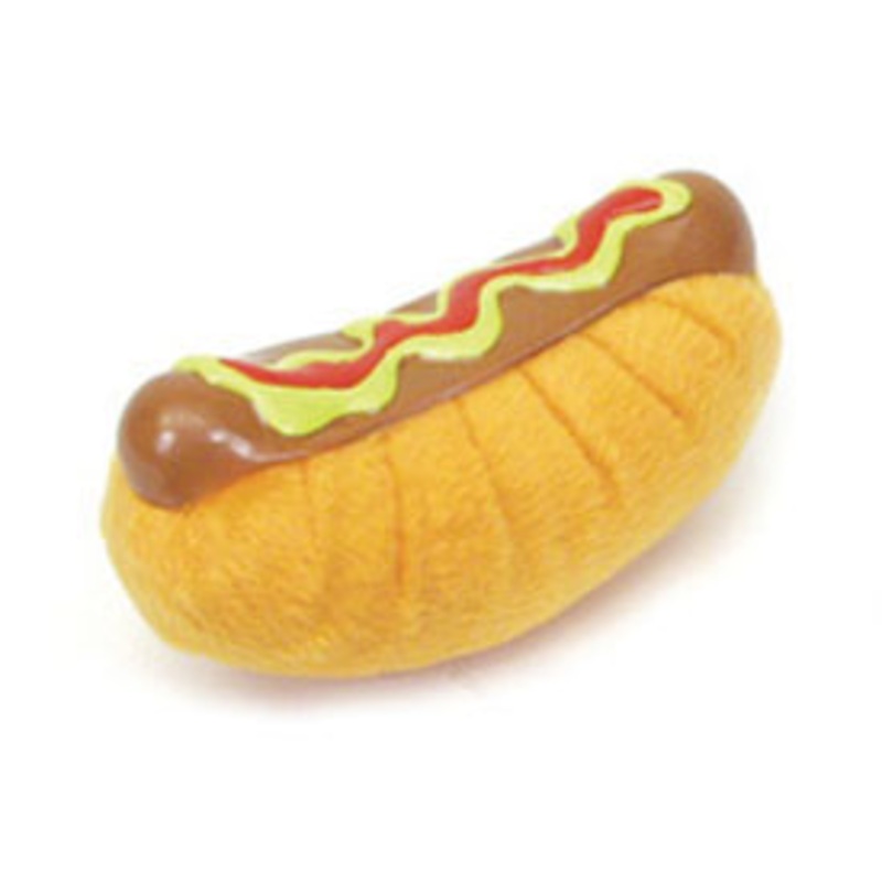 Coastal Lil Pals Plush and Vinyl Hotdog Dog Toy 4.5 in