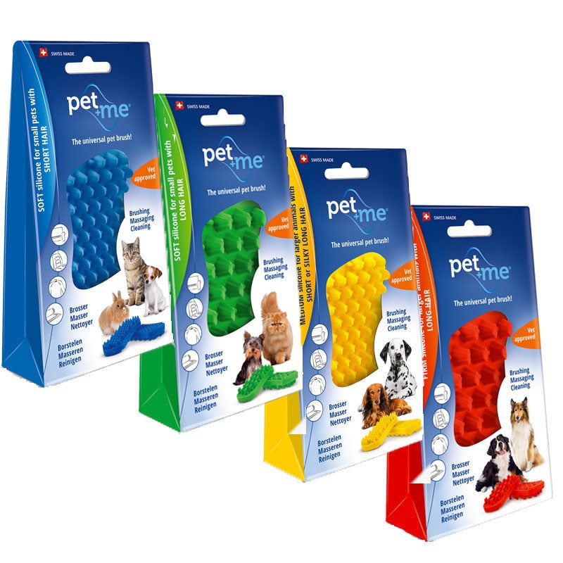 pet+me Silicone Brush|Blue|Green|Red|Yellow