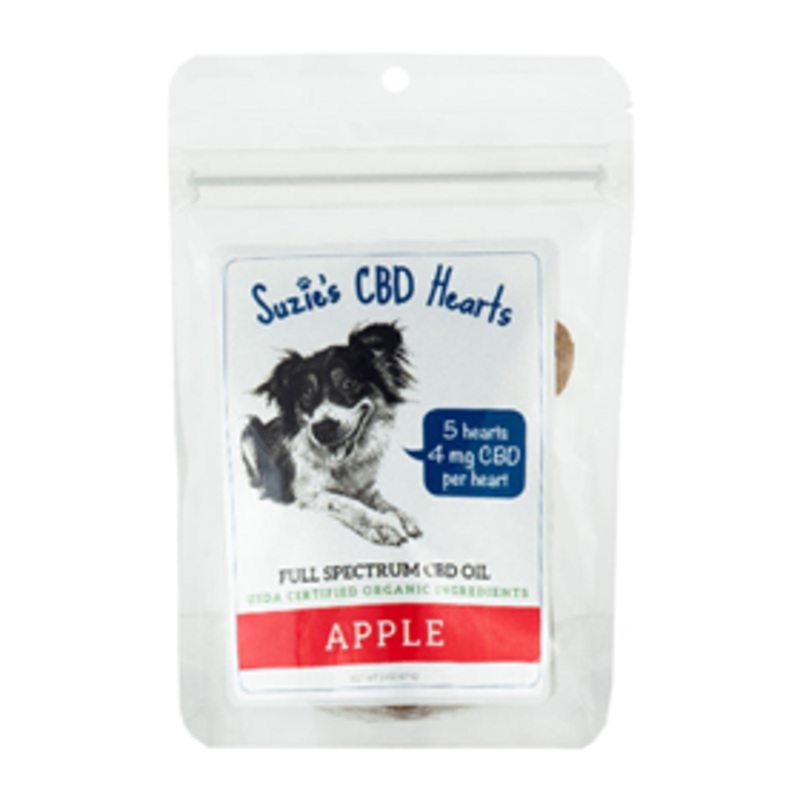 Suzie’s CBD Hearts Apple Treats for Dogs