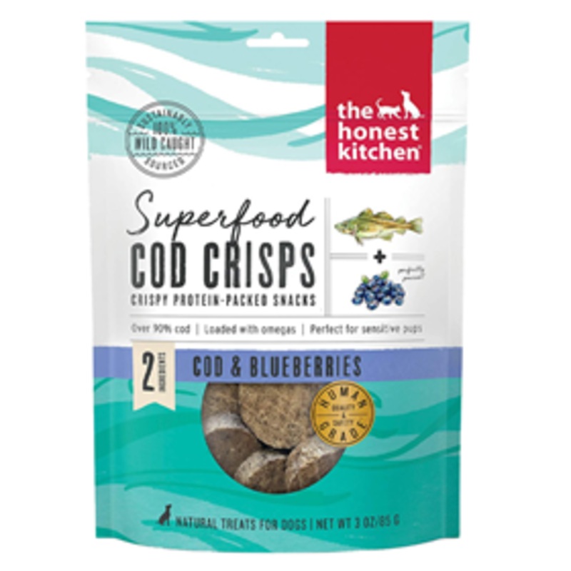 The Honest Kitchen Superfood Cod Crisps Cod & Blueberries 3 oz.