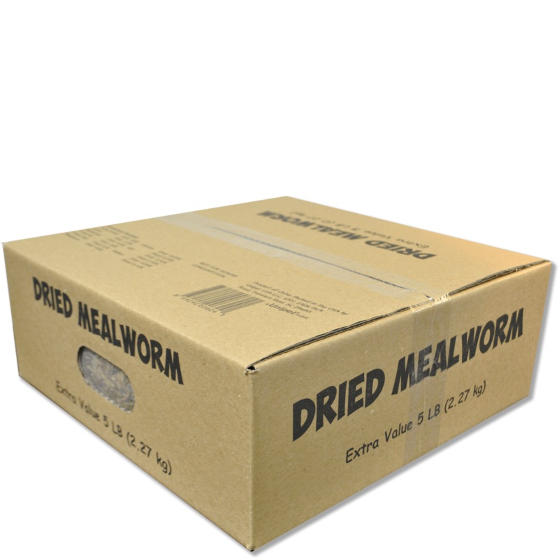 Unipet Mealworms To Go, Dried Mealworms, 5-Lb Box