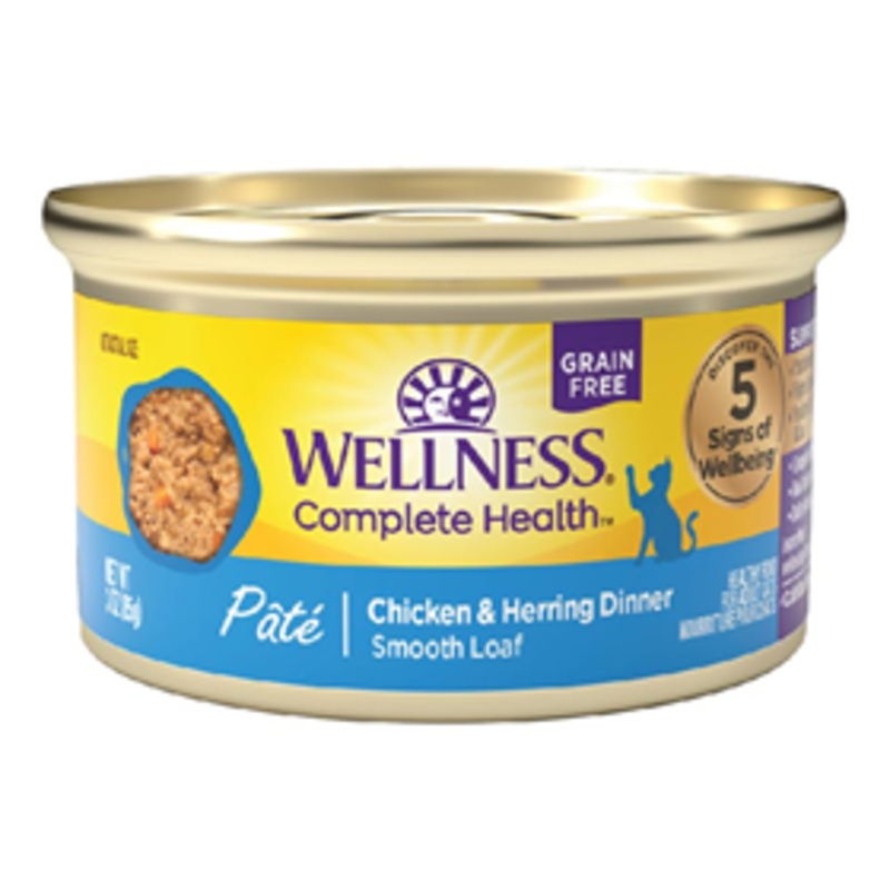 Wellness Complete Health Pate Chicken & Herring Dinner Canned Cat Food