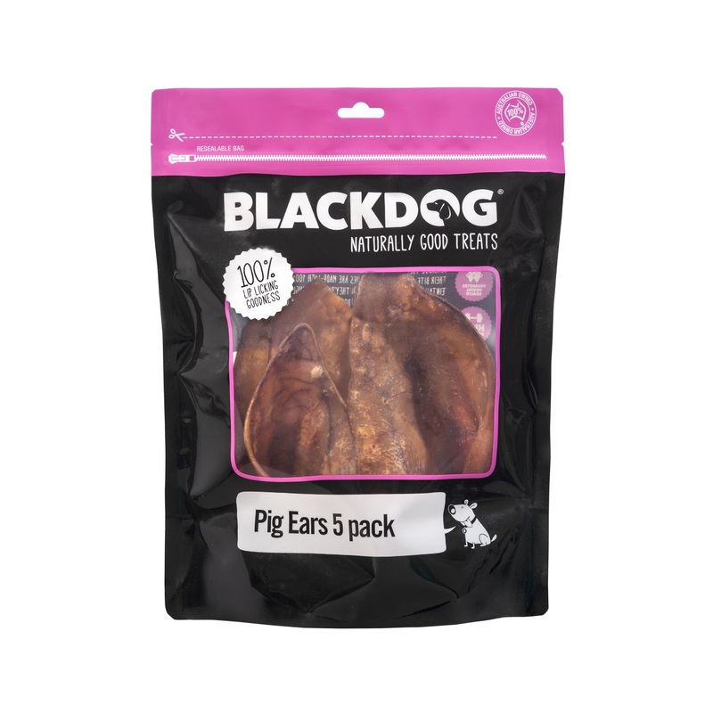 Blackdog Pig Ears Dog Treat|5 Pack|10 Pack