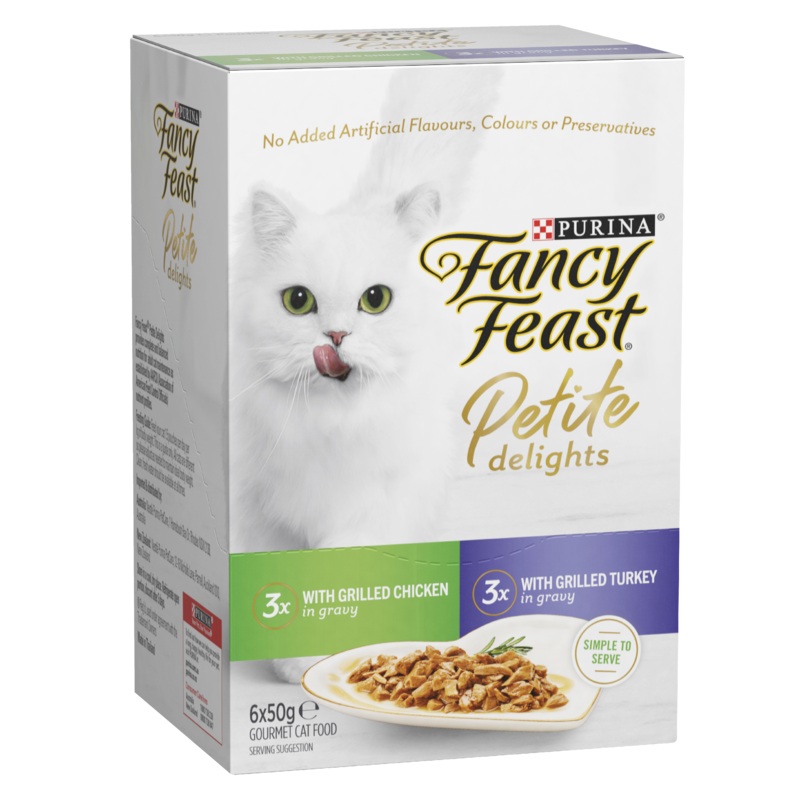 Fancy Feast Petite Delights Chicken Turkey Variety Pack Adult Wet Cat Food 50g x 6