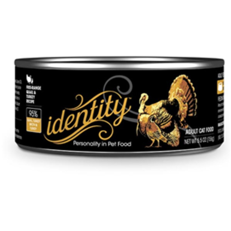 Identity 95% Free-Range Quail & Turkey Recipe Adult Cat Food 5.5 oz.