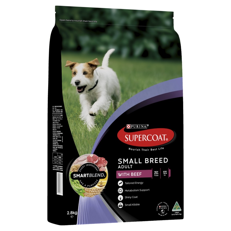Supercoat Beef Small Breed Adult Dry Dog Food 2.8kg