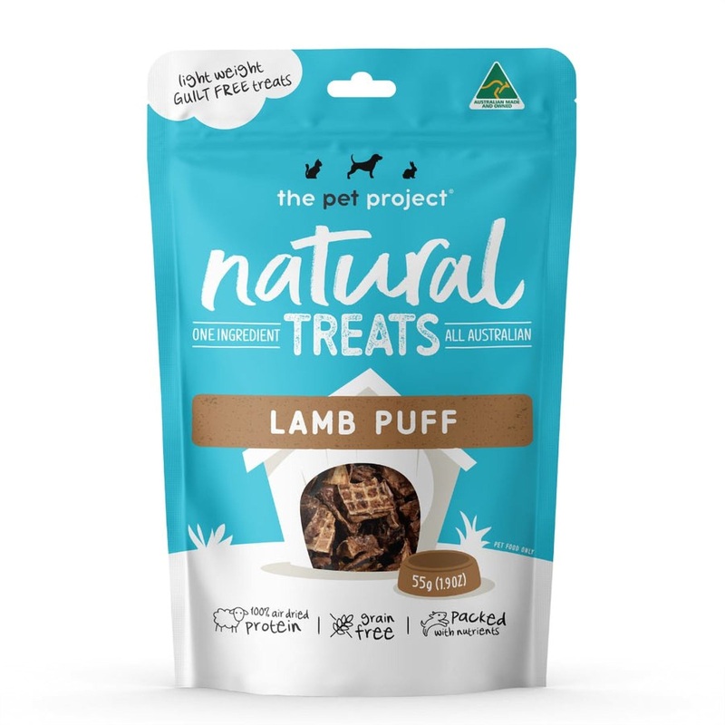 The Pet Project Australian Lamb Puff Dog Treat 55g