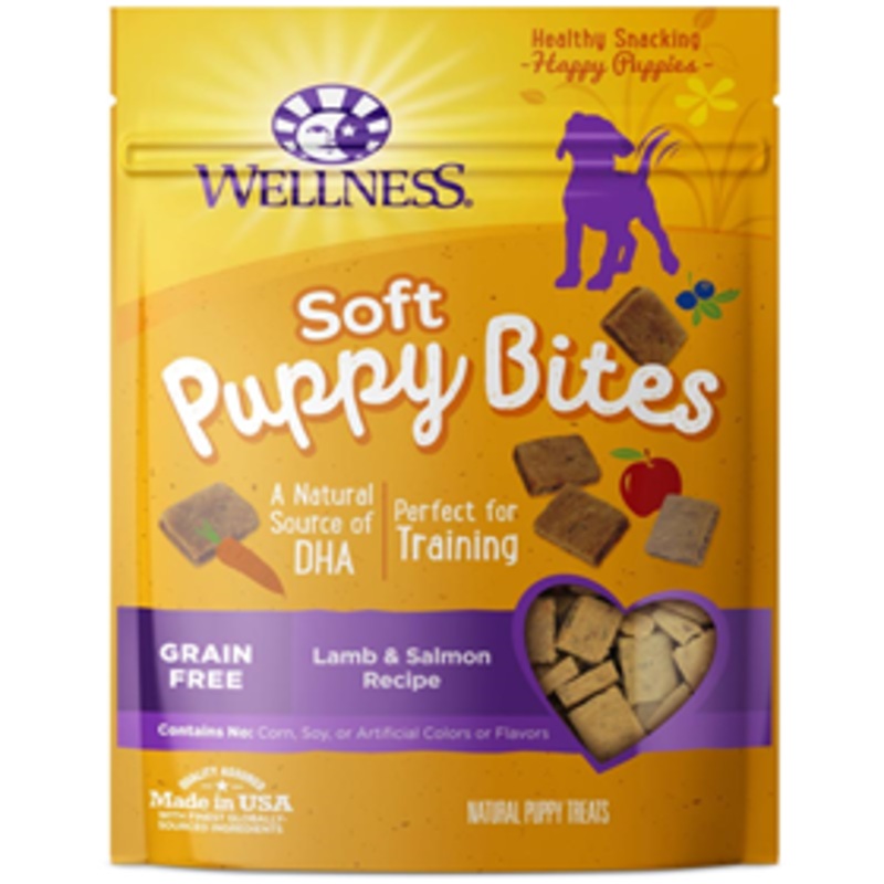 Wellness Soft Puppy Bites Lamb & Salmon Recipe Dog Treats 3 oz.