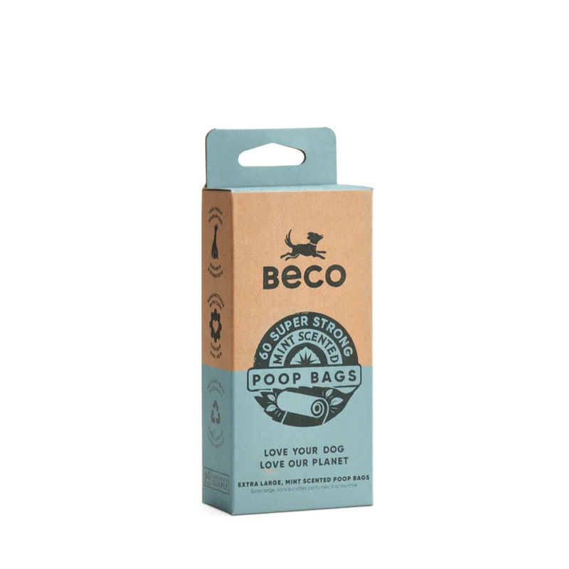 Beco Mint Scented Poop Bags – Large 60 Pack