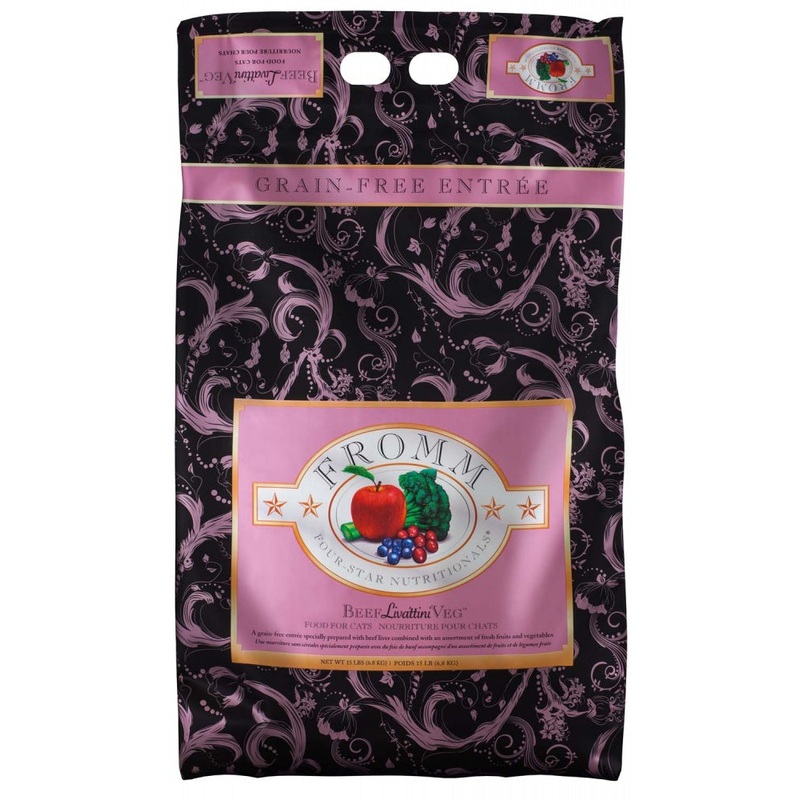 Fromm Four Star Grain Free Beef Livattini Veg Recipe Dry Cat Food