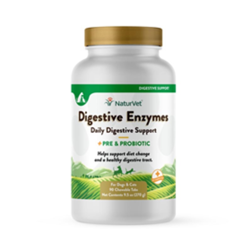 NaturVet Digestive Enzyme Tablets 90 ct.