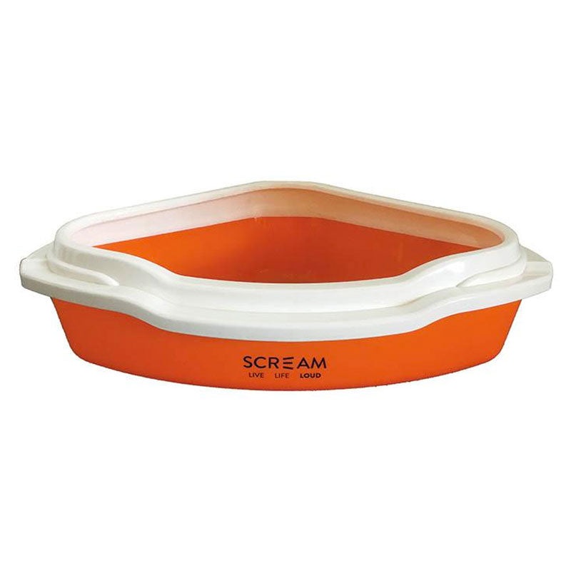 Scream Corner Litter Tray|Loud Blue|Loud Green|Loud Orange|Loud Pink