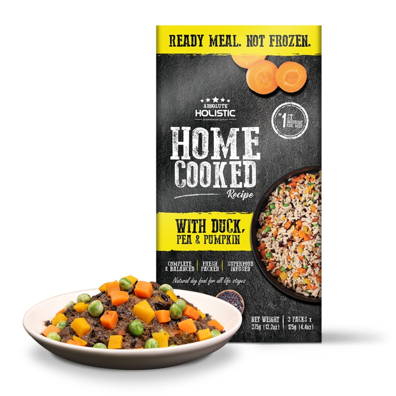 Absolute Holistic Dog Home Cooked Recipe Duck, Pea & Pumpkin 375g