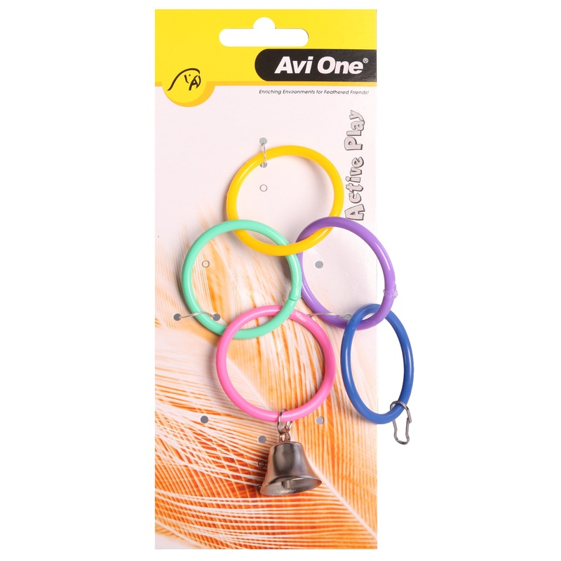 Avi One Bird Toy Olympic Ring with Bell