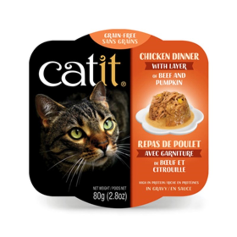 Catit Chicken Dinner with Layer of Beef & Pumpkin 2.8 oz.