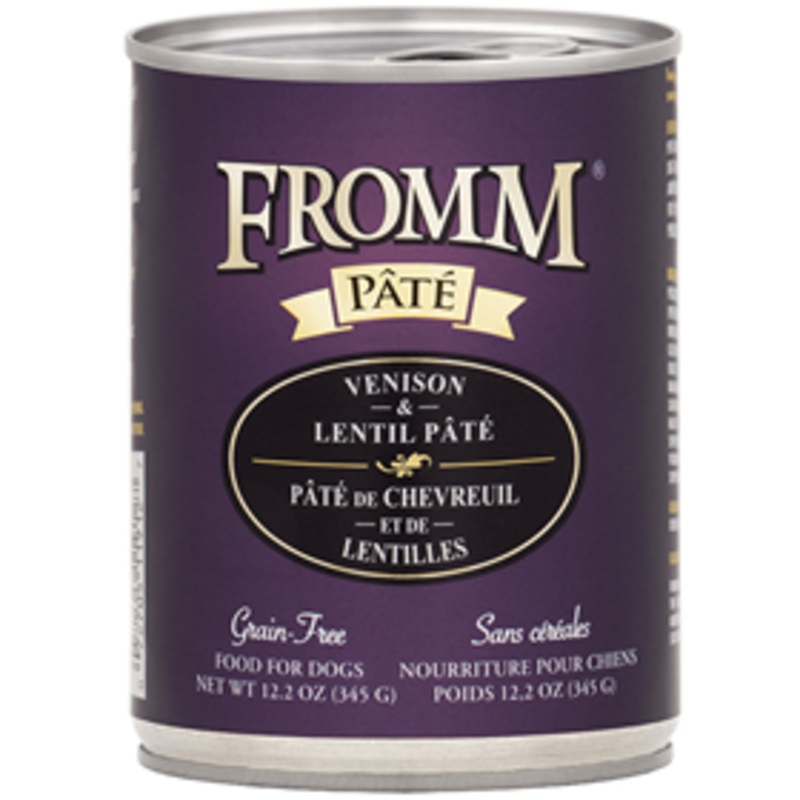 Fromm Pate Grain-Free Venison & Lentil Pate Dog Food Can 12.2 oz.