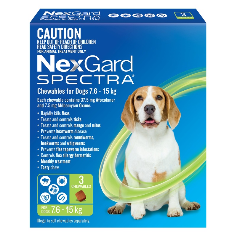 NexGard SPECTRA Medium Dog Chews 7.6-15kg