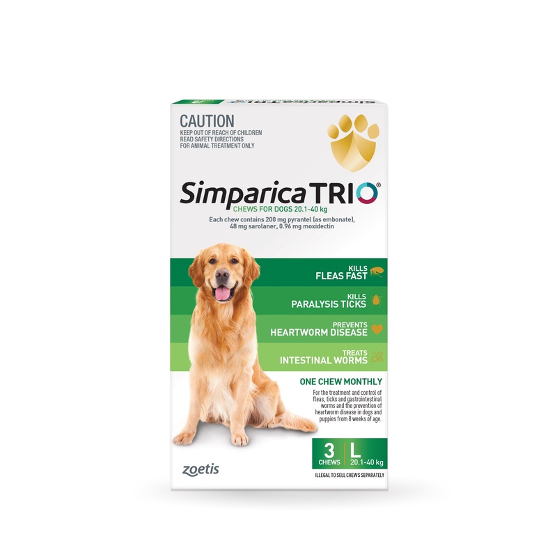 Simparica Trio Large Dog Chews 20.1-40kg