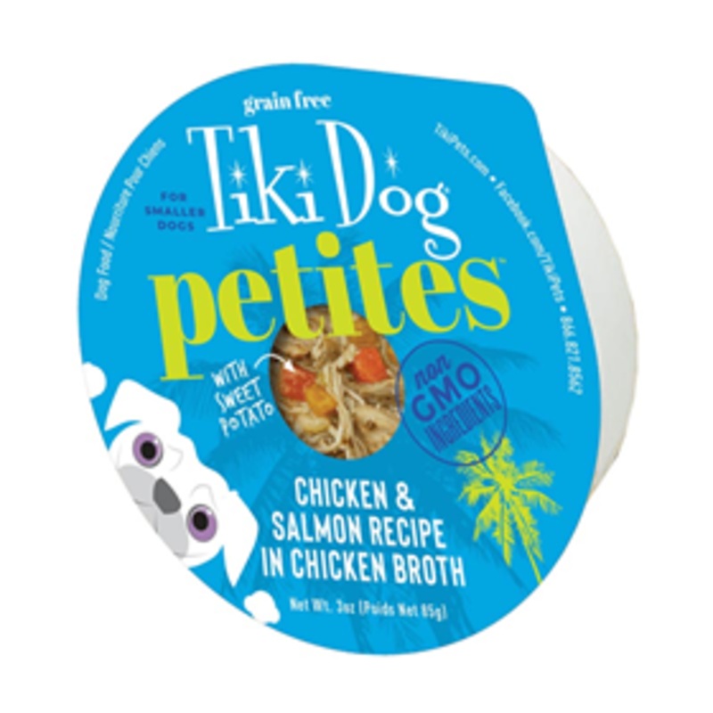 Tiki Dog Aloha Petites Chicken & Salmon Recipe in Chicken Broth 3 oz.