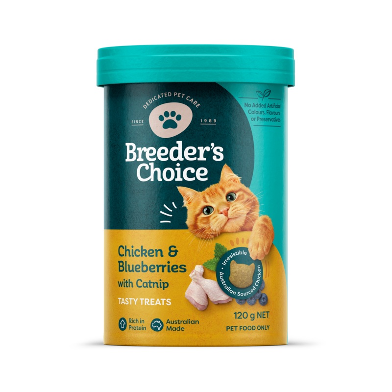 Breeder’s Choice Cat Treats Chicken & Berries with Catnip 120g
