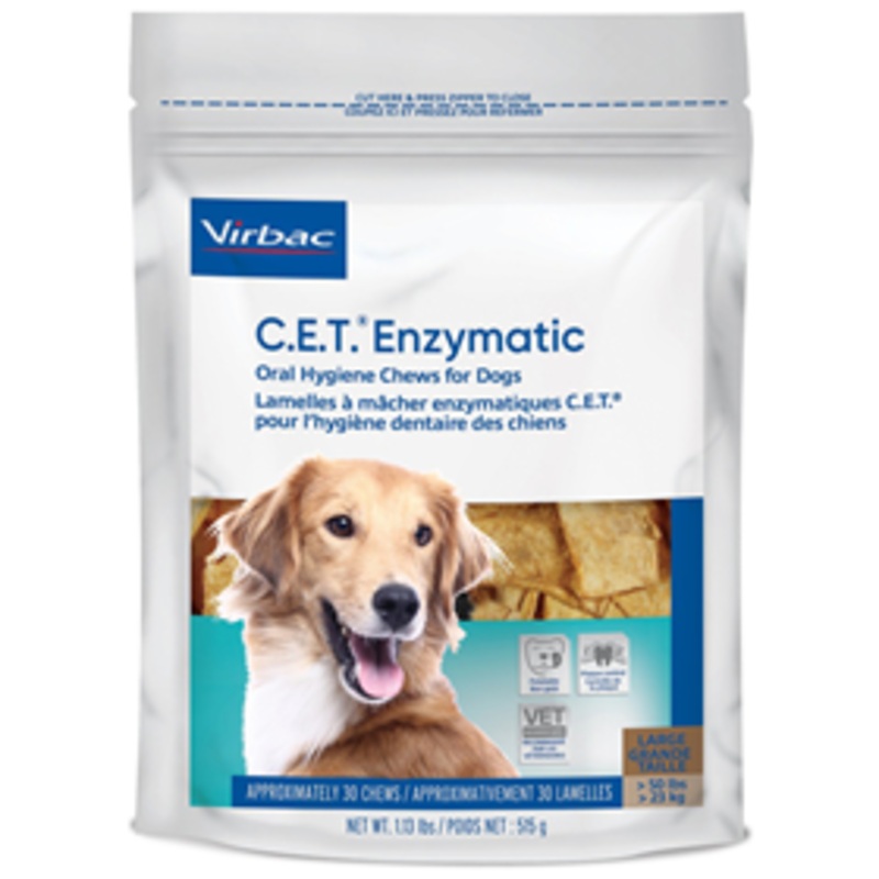 C.E.T. Enzymatic Oral Hygiene Chews for Dogs Large