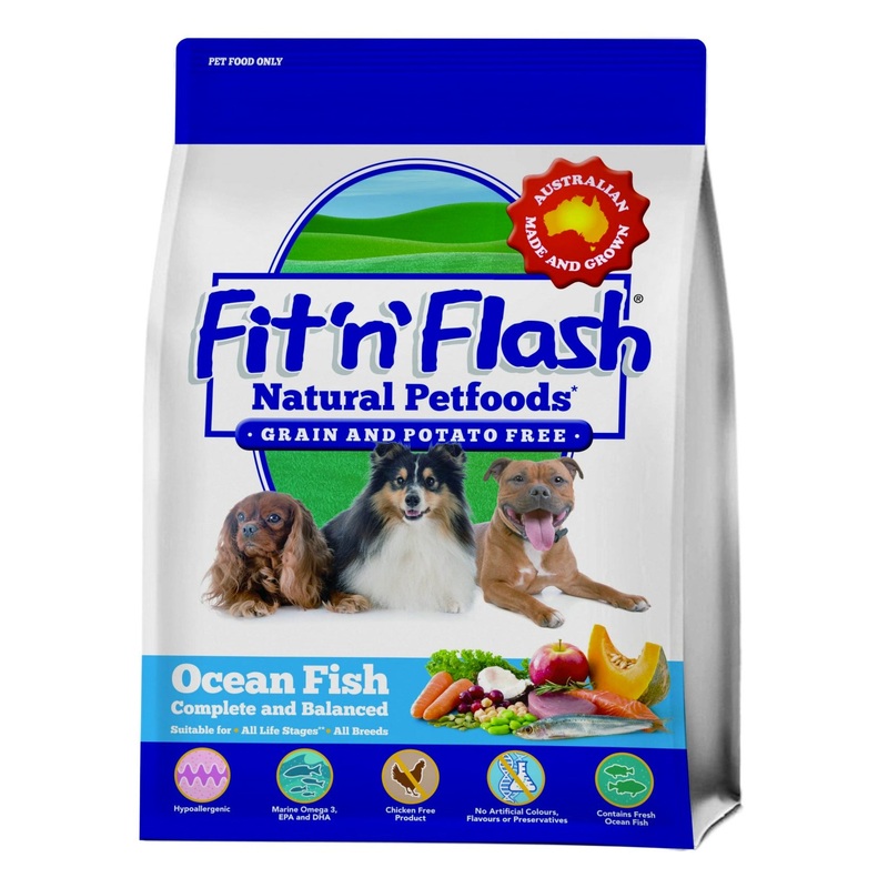 Fit’n’Flash Grain & Potato Free Dry Dog Food – Ocean Fish 2kg