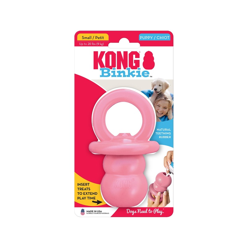 KONG Puppy Binkie|Small|Medium|Pink|Blue