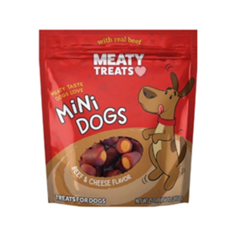 Meaty Treats Mini Dogs Beef & Cheese Flavor Treats for Dogs 25 oz.