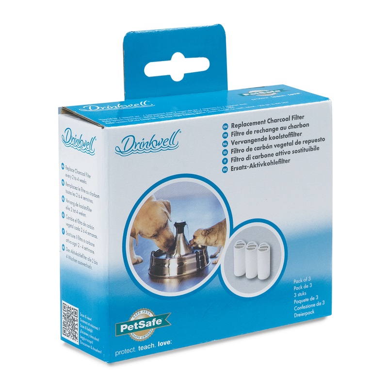 PetSafe DrinkWell Replacement Charcoal Filter 360 Pet Fountains 3 Pack