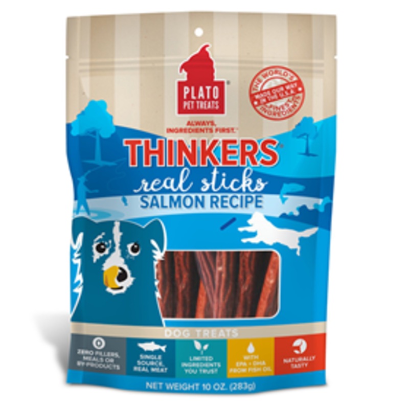 Plato Pet Treats Thinkers Real Sticks Salmon Recipe Dog Treats