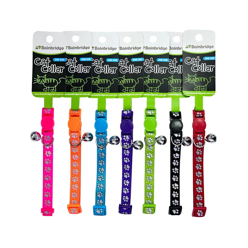 Reflective Paw Print Cat Collar