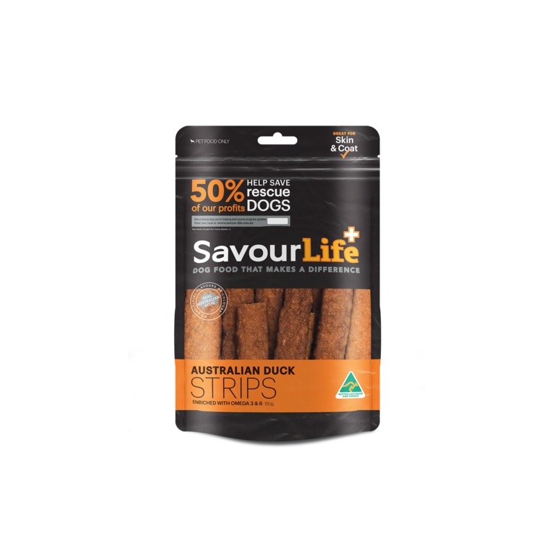 SavourLife Dog Treat Australian Duck Strips 150g