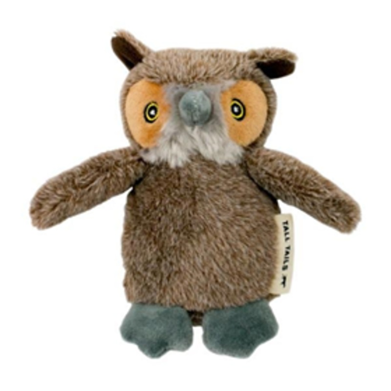 Tall Tails Owl with Squeaker Dog Toy 5 in