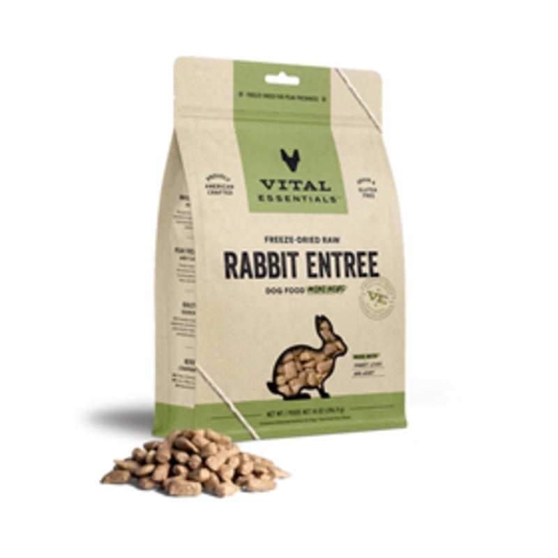 Vital Essentials Freeze-Dried Raw Rabbit Entree Dog Food Mini Nibs